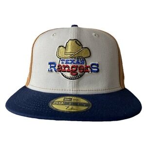 Texas Rangers Hat 7 3/8 New Era 59Fifty Arlington‎ Stadium Sidepatch Cap NWT